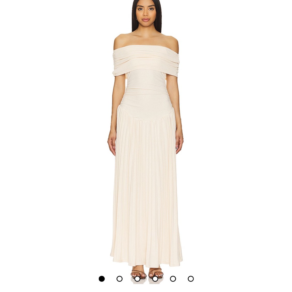Lioness Strapless Cream Maxi Dress